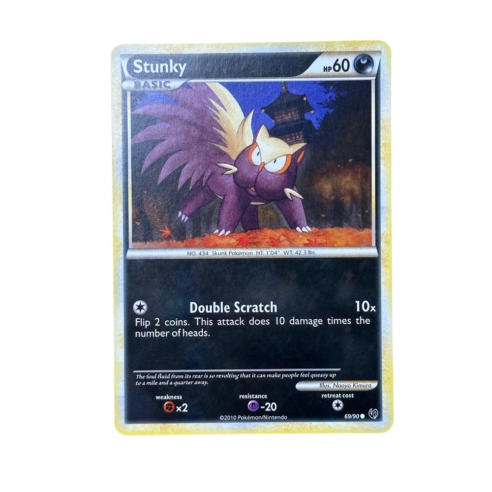 Stunky Pokemon Card 69/90 HGSS Undaunted 2010 Nintendo‎ Collectible TCG